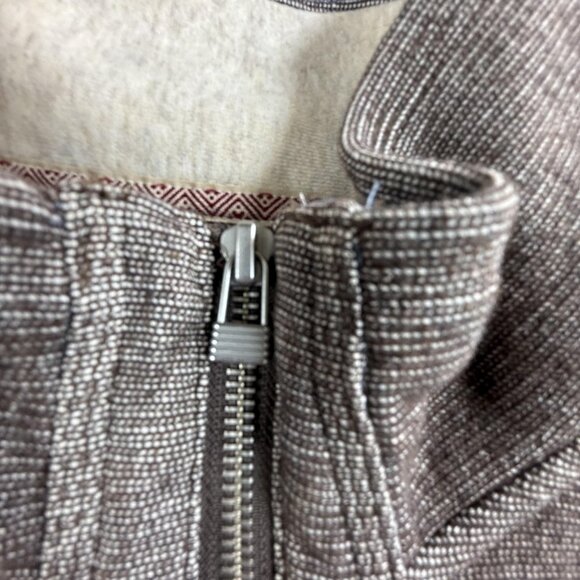 Carbon2Cobalt Sweater Mens Large Brown Quarter Zip Mock Neck Cotton Knit 144586 - Picture 9 of 14